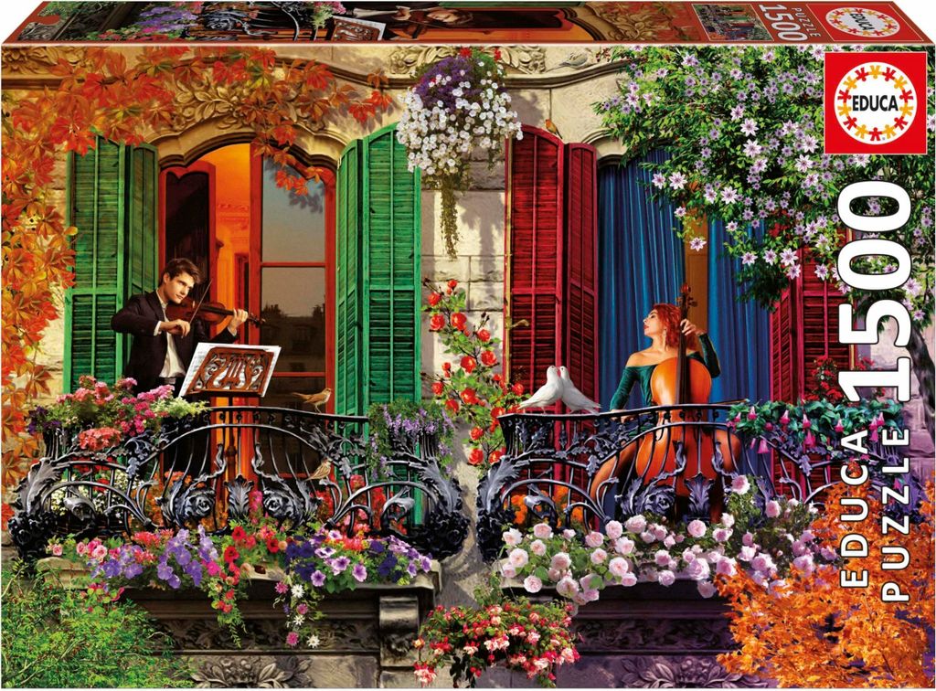 Puzzle, EDUCA Sérénade, 1500 Teile, 85 x 60 cm, Für Erwachsene, Gemälde Thema
