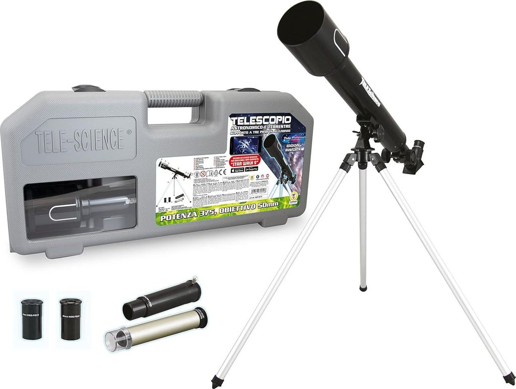 Astronomisches Teleskop für Kinder mit Koffer - 375/50 mm
