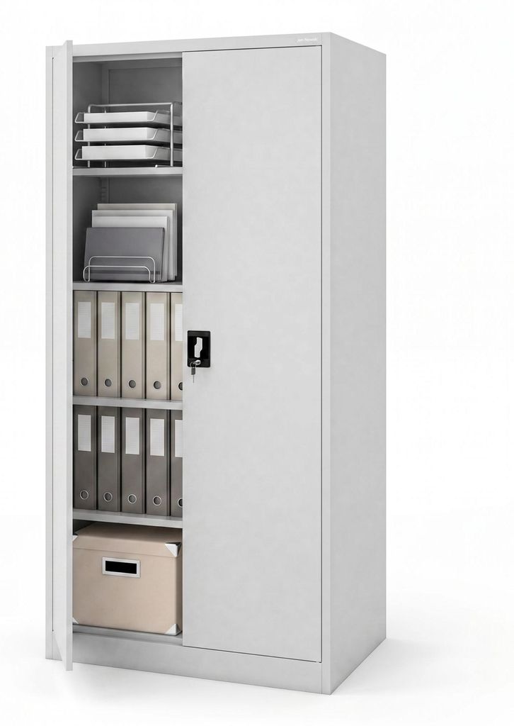 Schließbarer Aktenschrank JAN H D600 900 x 1950 x 600 mm Produktbild 