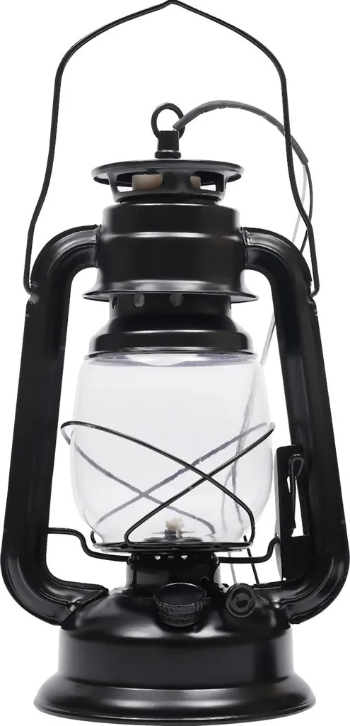 Lampe à huile d'extérieur design vintage noir émission lumière chaude