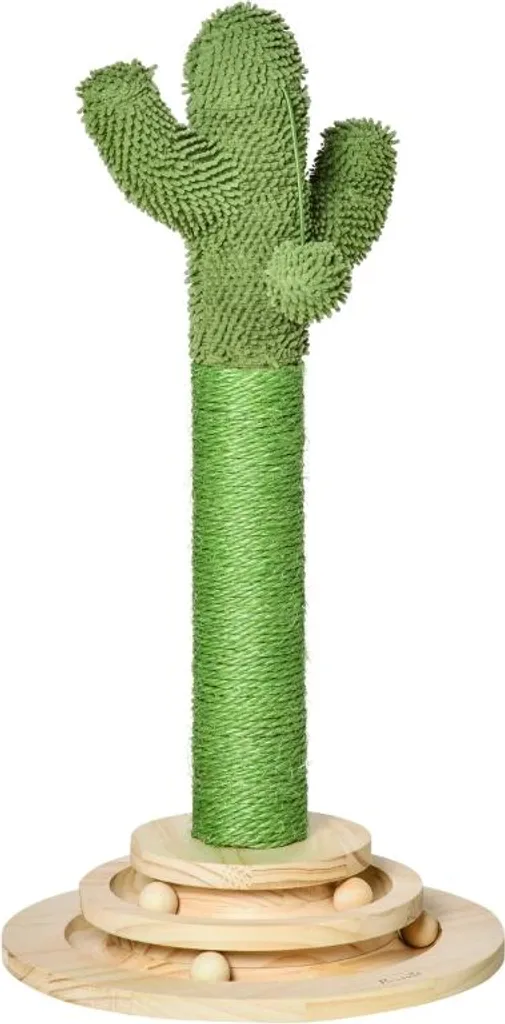 Tiragraffi Gatto Cactus Fortuna Lai | Design in Legno e Sisal 60cm