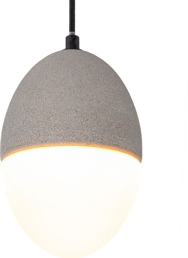 Hängelampe, E27, Lampe Für Wohnzimmer Esszimmer Küche, Höhenverstellbar Farbe Beton-Stein-Grau