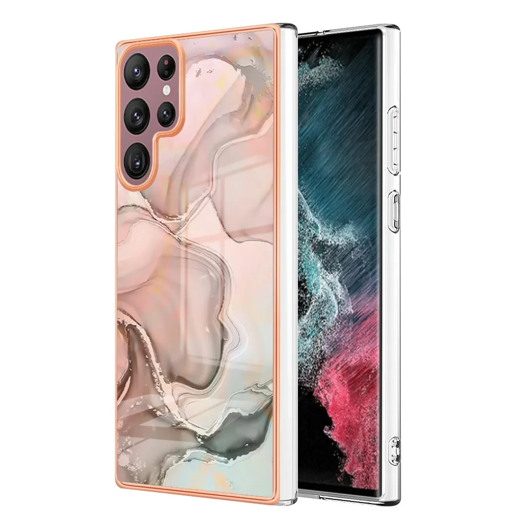 Custodia per Samsung Galaxy S23 Ultra fantasia in silicone TPU, paraurti antiurto Crème
