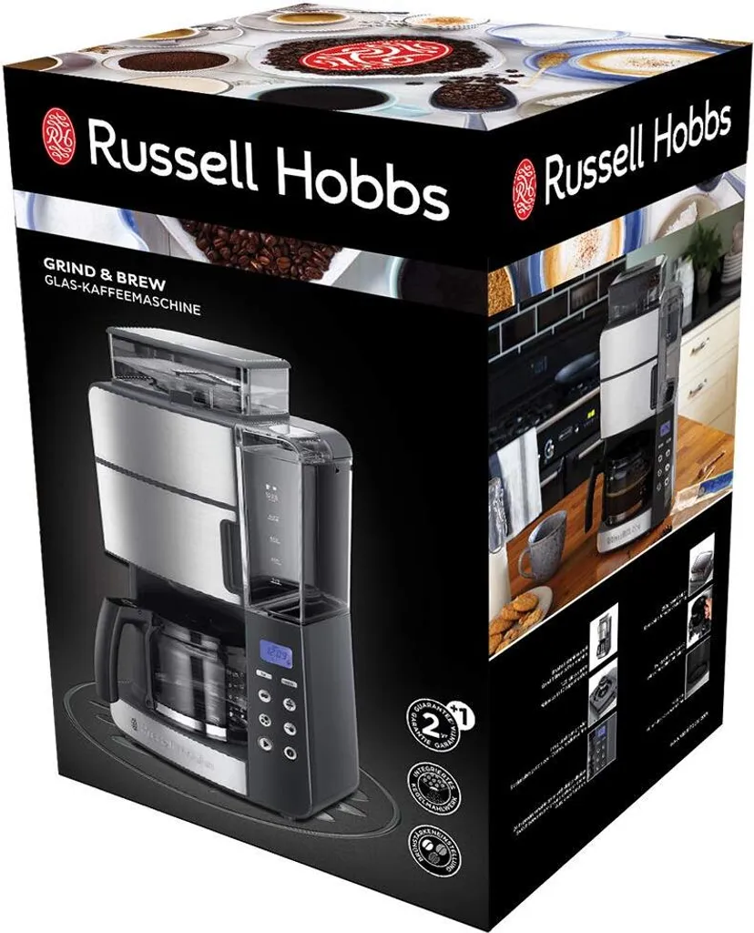 Cafetière Programmable Grind & Brew Russell Hobbs Verseuse Verre 1.25L - 5