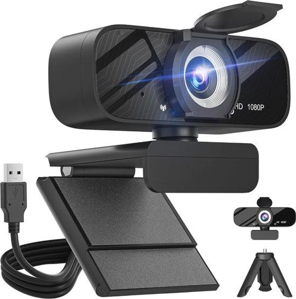 Caméra de conférence Full HD 1080p USB pour télétravail et bureau