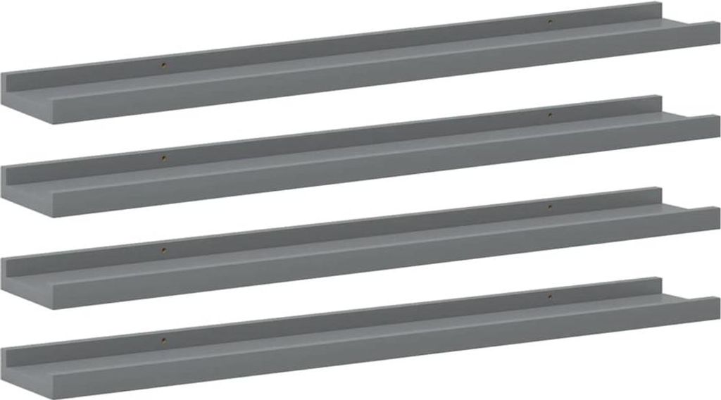 vidaXL Wandregale 4 Stk. Grau 80x9x3 cm Produktbild 