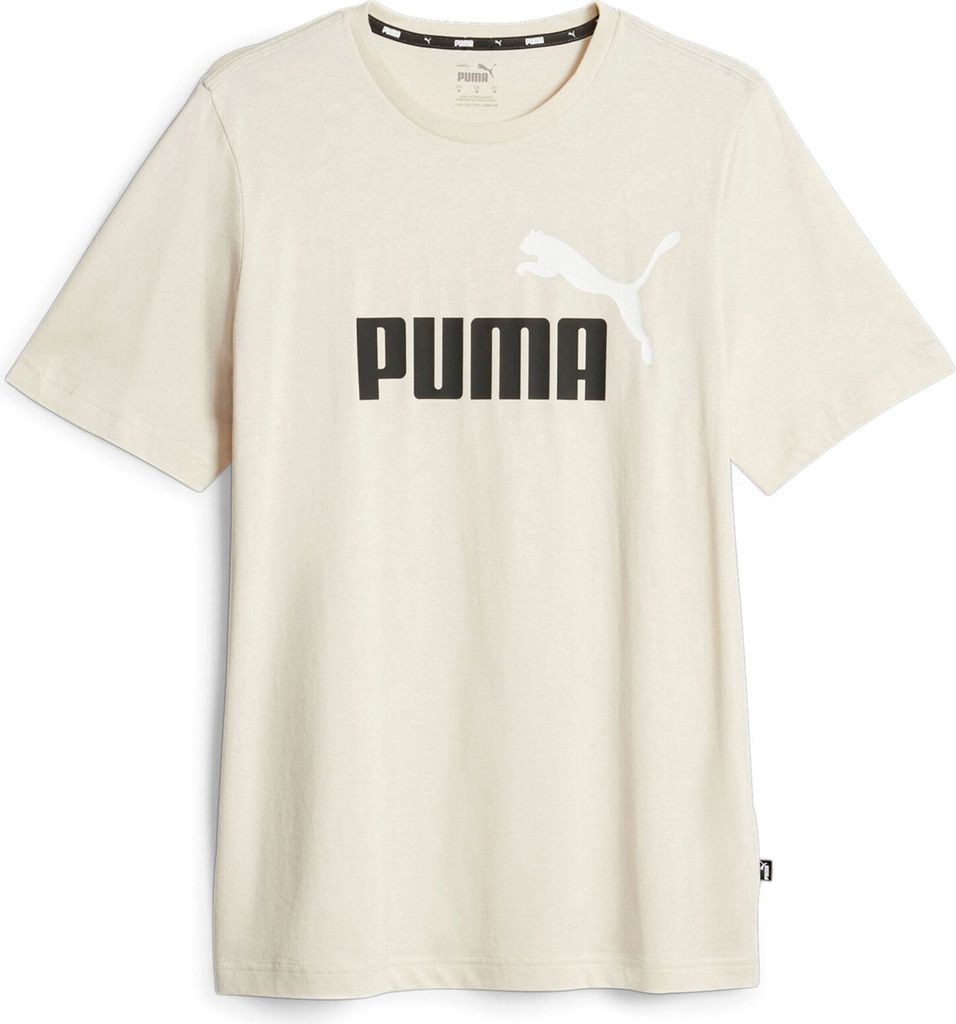 Puma Ess+ 2 Col Logo Kurzarm-t-shirt Beige M Herren,Damen Produktbild 