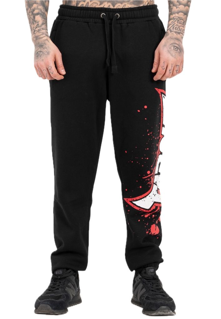 Herren Jogginghose normale Passform SPLASHING JOGGER Black/Red/Ecru XL Tapout