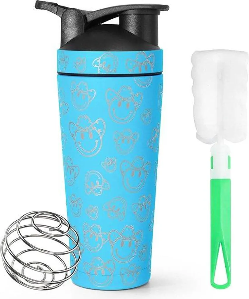 Gourde shaker pour protéines 750 ml idéale pour garder le frais en salle