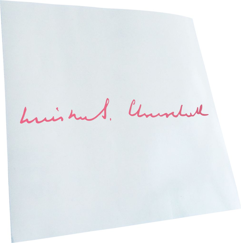 Kiwistar - Autoaufkleber - Winston Churchill - Hellrosa - 40x5cm - Aufkleber für Auto, Laptop, Fahrrad, LKW, Motorrad mehrfarbig JDM Decal Racing