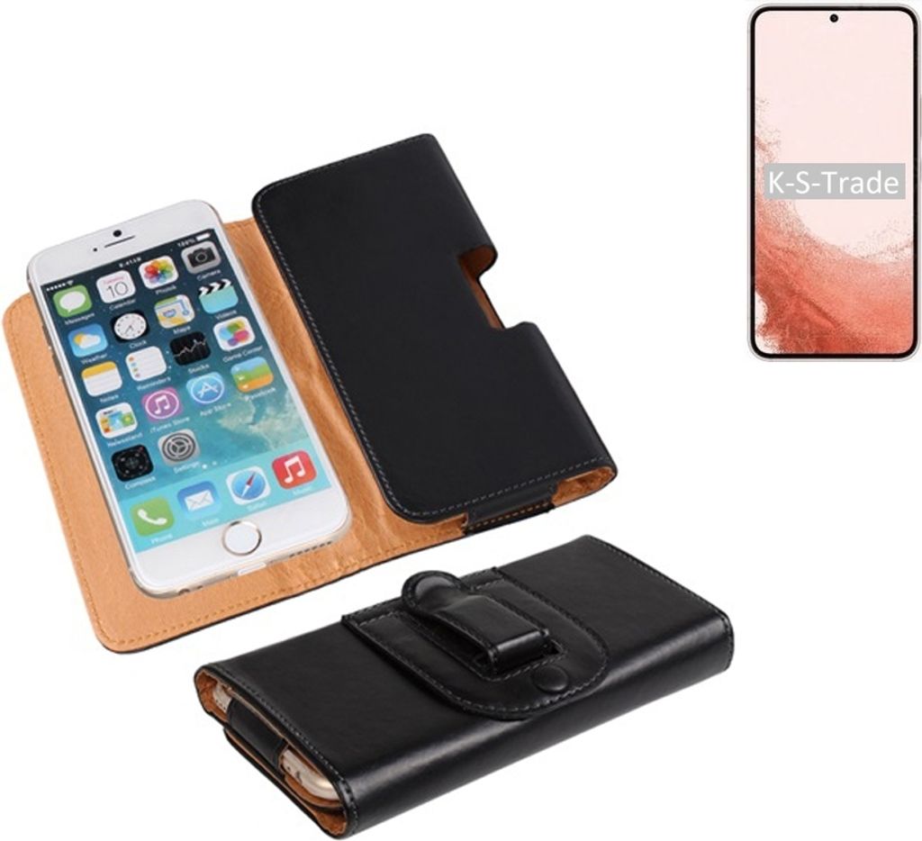 K-S-Trade Schützhülle Handyhülle kompatibel mit Samsung Galaxy S22 Exynos Holster Gürtel Tasche Schutzhülle Handy-Tasche Smartphone Case