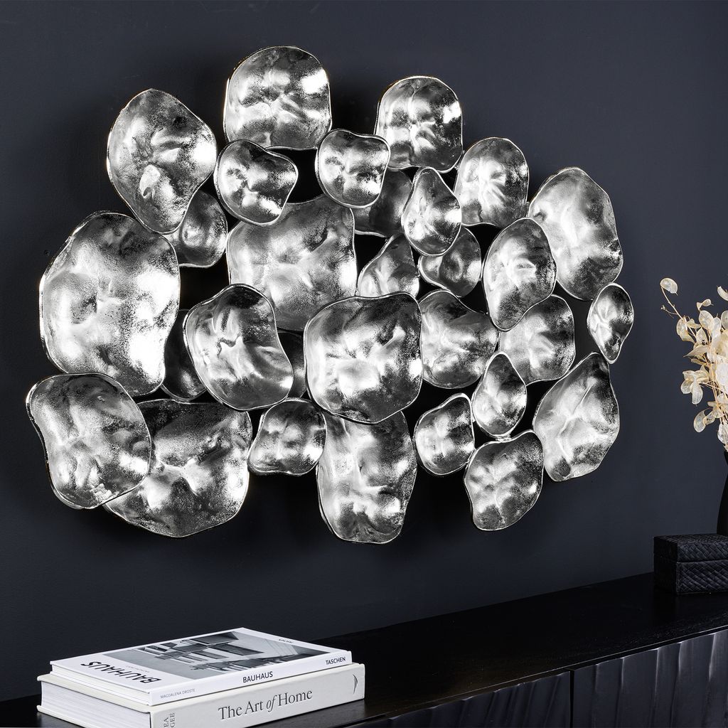 riess-ambiente Wanddekoration VARIATION 105cm silber Metall Produktbild 