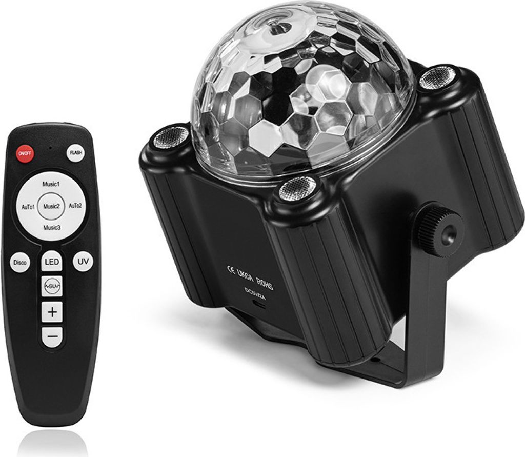 Disco Ball Partylichter, Soundaktivierte LED-Strobe,bunte Lichter für Tanzpartys,Geburtstagsfeiern,Hochzeiten,Halloween und Weihnachtsdekorationen.