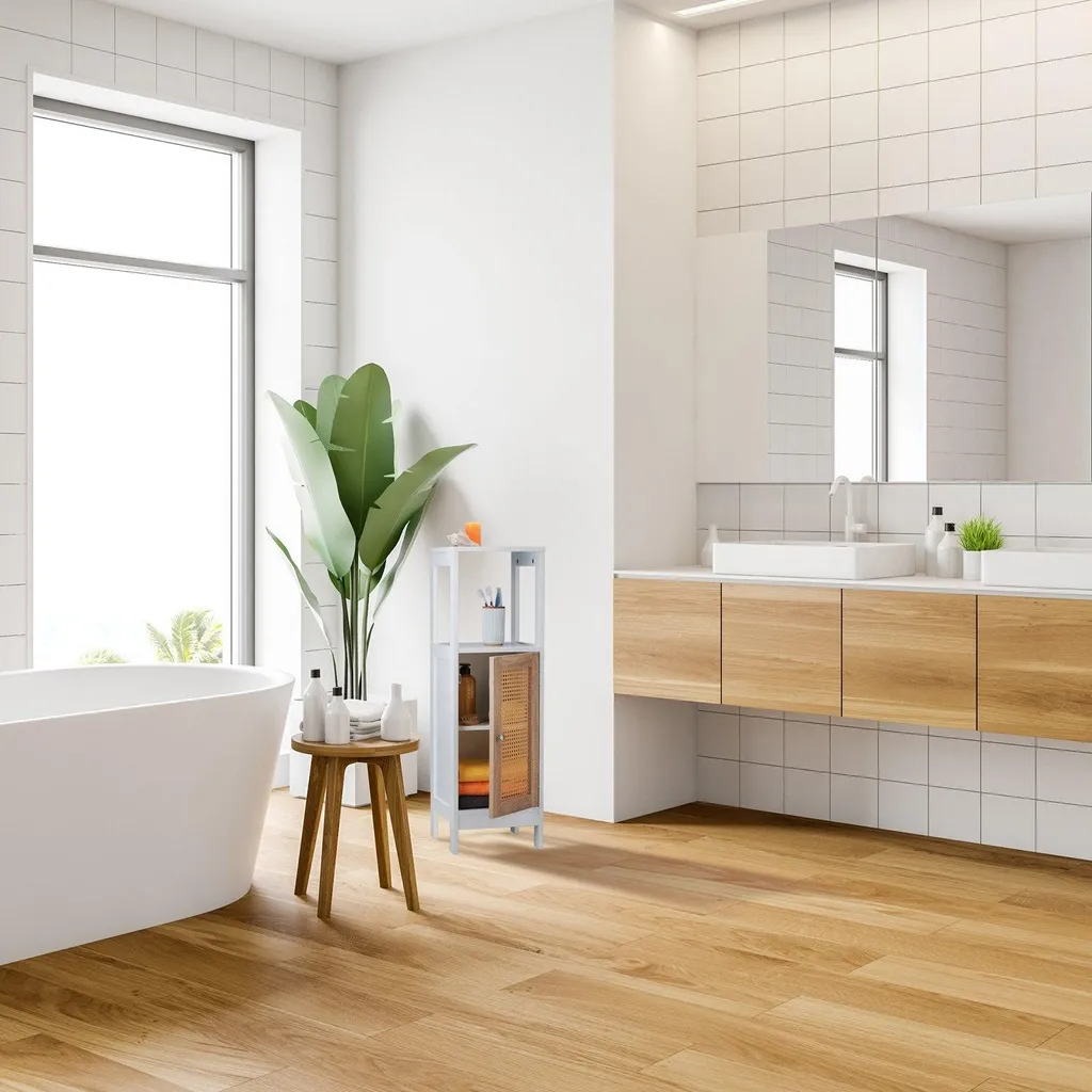 Meuble de salle de bain à 3 compartiments : stop au désordre mural
