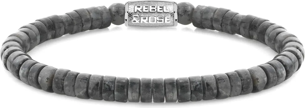 Rebel & Rose RR-60094-S Seduzione Grigia Bracciale Labradorite Uomo