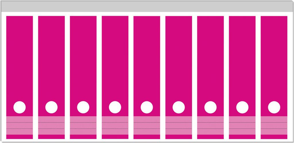 Wallario Ordnerrücken Sticker, selbstklebend für breite Ordner, 9 Stück, Motiv Pink