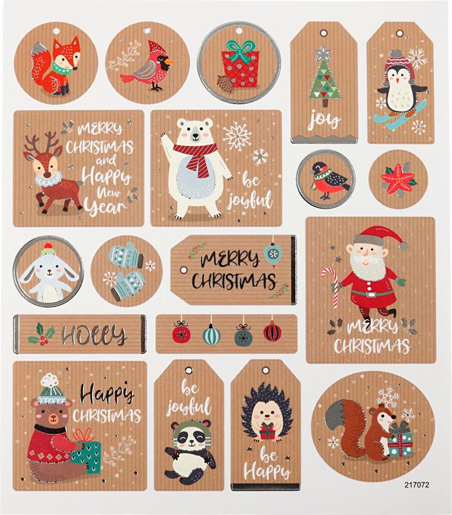Creativ Company Aufkleber Weihnachten, 1 Blatt Produktbild 