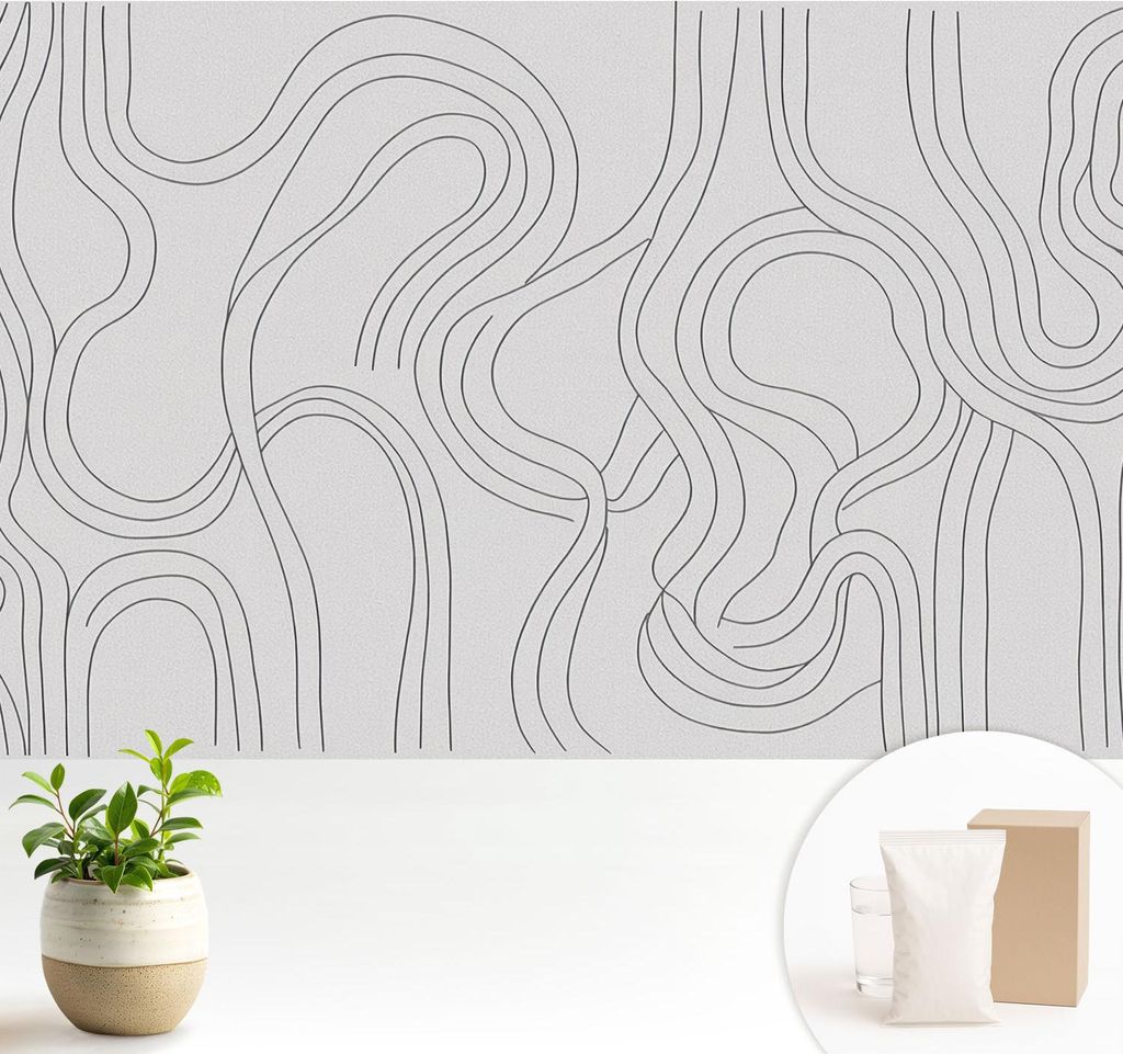 Fototapete - 104x70 cm - Tapete - Wandtapete - Wandbilder - Dekofolie - Tapete Folie - Wand - Dekoration - Wohnzimmer - -Linien