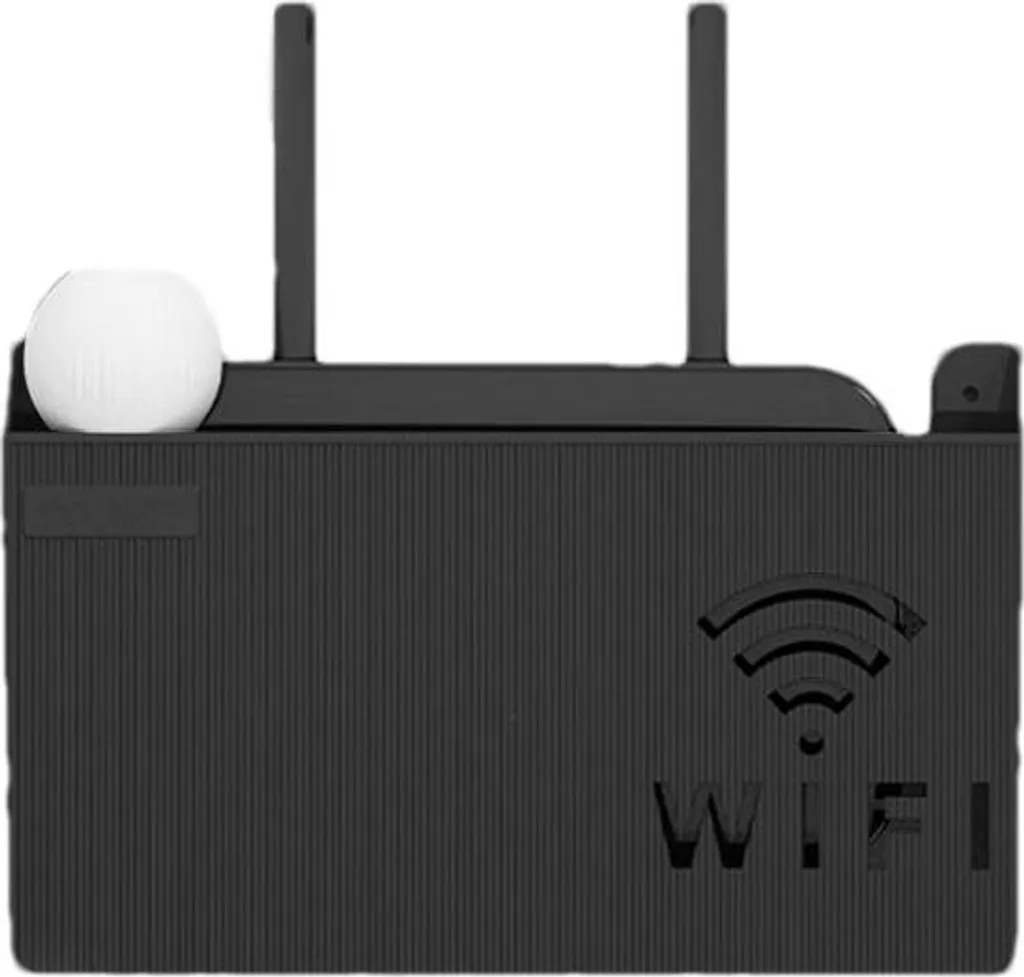 Cache-routeur mural blanc - Support de rangement Wi-Fi design 1 pièce