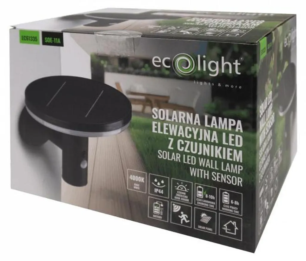 Éclairage Solaire pour Entrée et Garage LED avec Détection de Passage