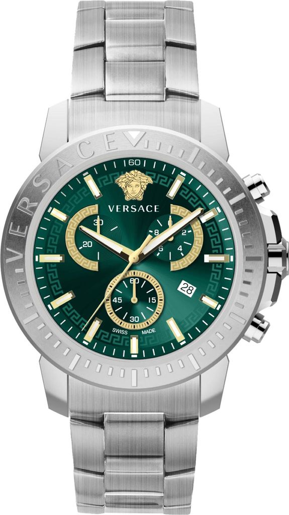 Versace Herren Uhr Armbanduhr Chronograph New Chrono VE2E00821 Edelstahl