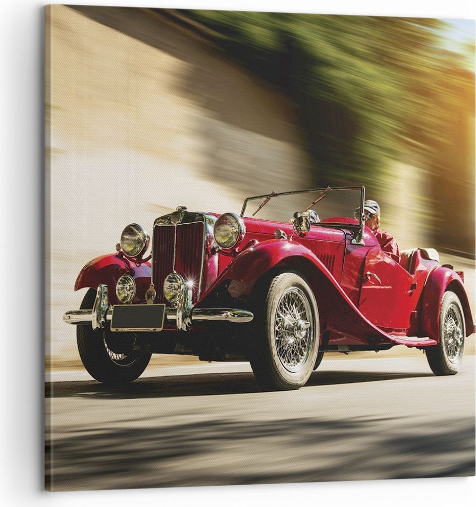 Bild auf Leinwand - Leinwandbild - Einteilig - Mg Rot Auto - 60x60cm - Wand Bild - Wanddeko - Wandbilder - Leinwanddruck - Bilder - Wanddekoration ...