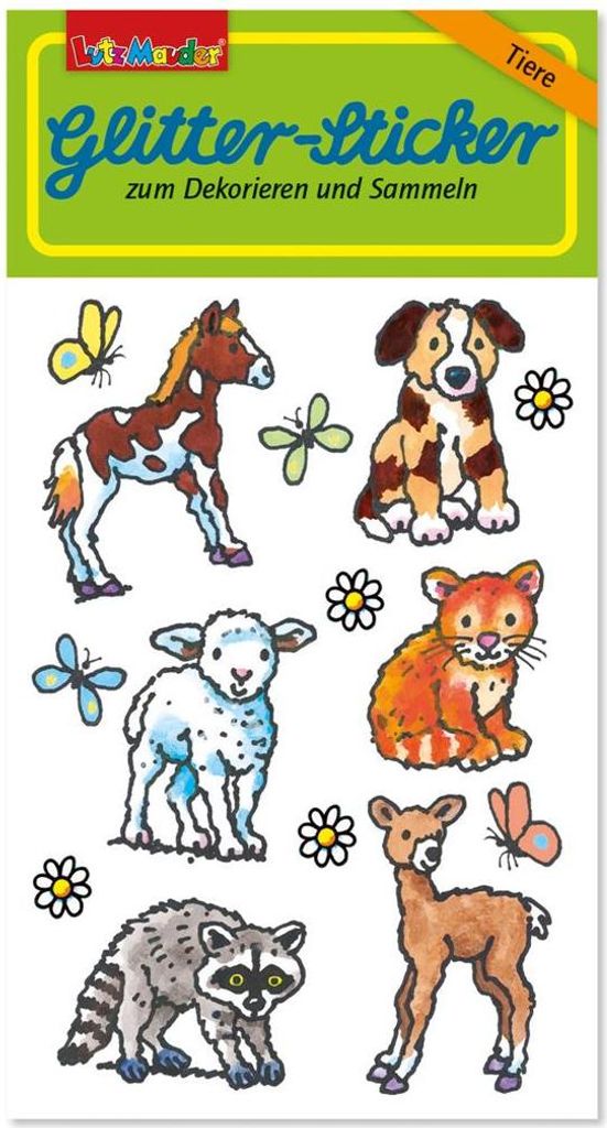 Lutz Mauder Glitter-Sticker Tier Tierbabies Tierbabies