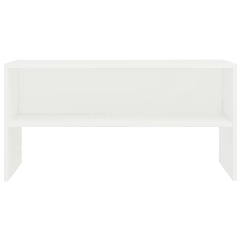 The Living Store Mobile TV bianco 80x40x40cm Materiale legno - 4