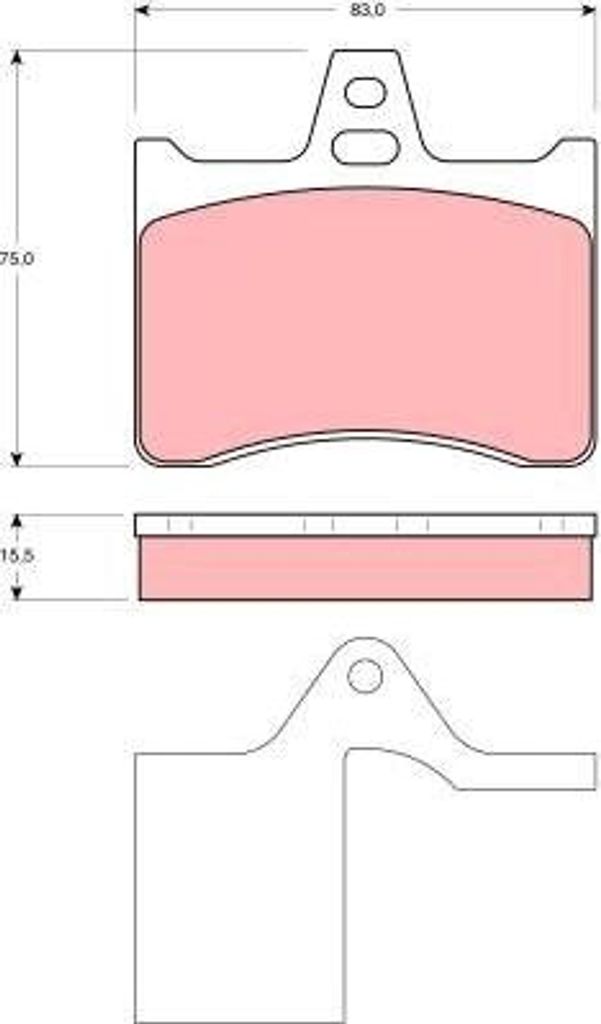 TRW GDB1284 Bremsbelagsatz, Scheibenbremse OE 425129 kompatibel mit Xantia, XM