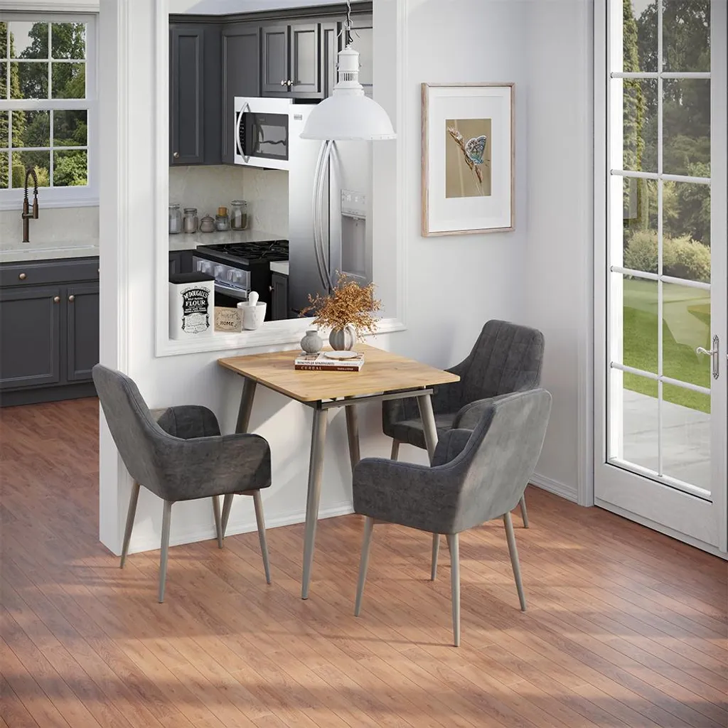 Table extensible pour petit espace Vicco Beaver chêne gris 80x70cm - 7