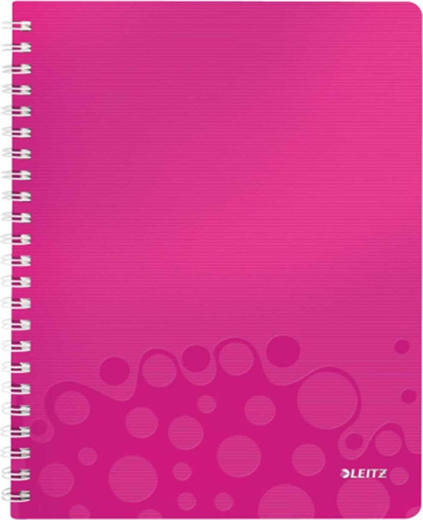 Leitz - Notizbuch WOW A5 Spirale PP-Linie rosa