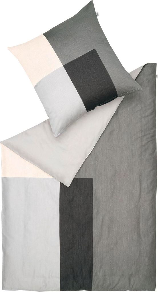 Schöner Wohnen Satin-Bettwäsche-Garnitur Art Farbe grau Größe 135x200+80x80