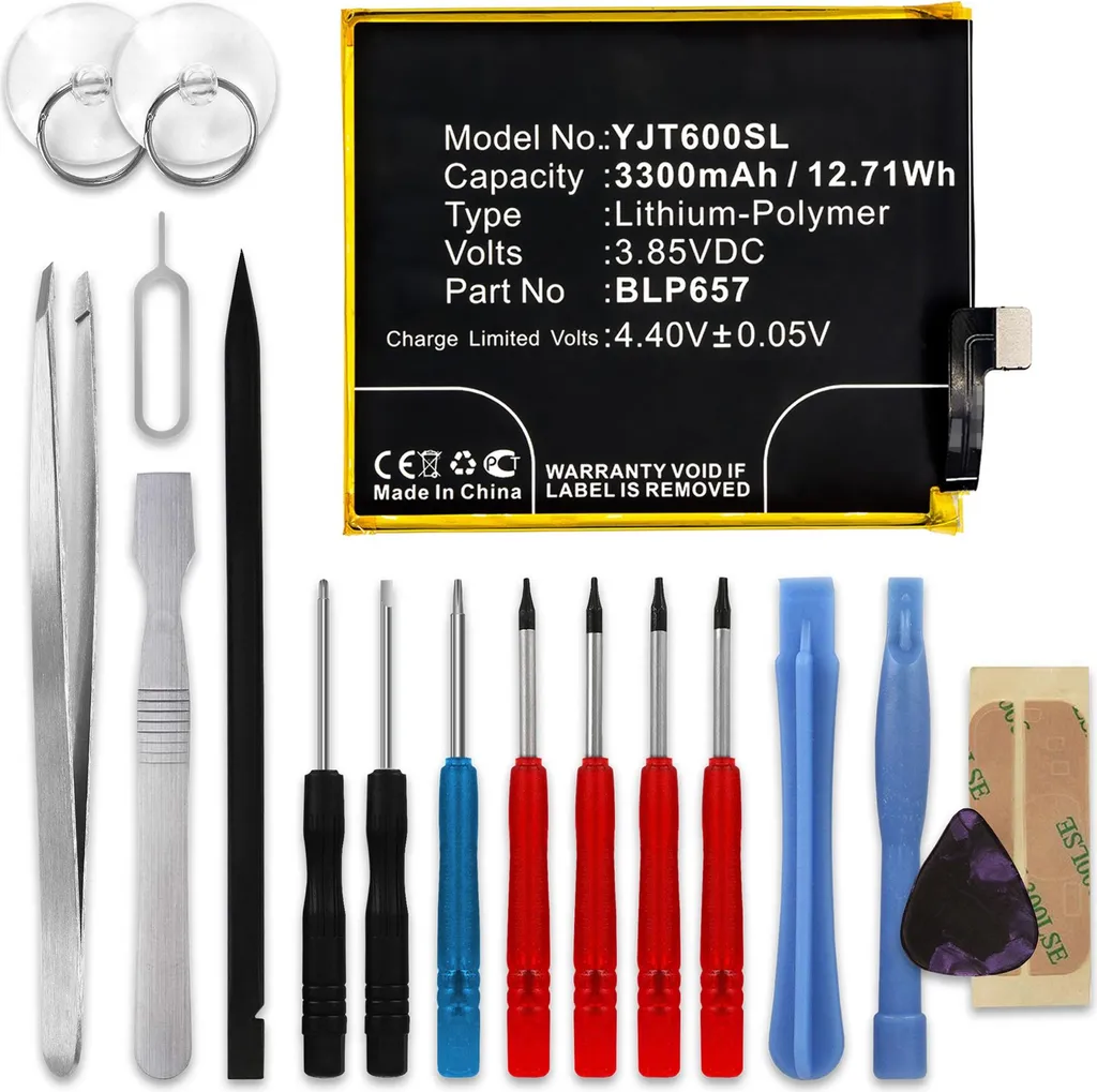 Batterie BLP657 Haute Capacité 3300mAh pour OnePlus 6 avec Outils Pro