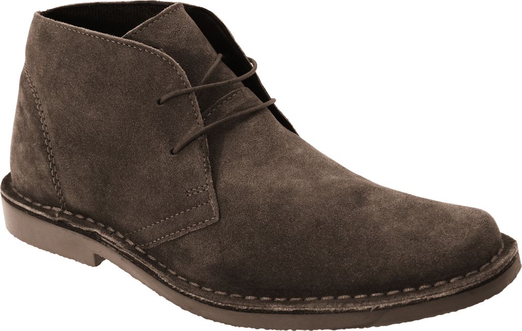 Roamers Herren Schnürschuhe / Schnürhalbschuhe / Desert-Boots, Wildleder DF116 (40,5 EU) (Dunkelbraun)