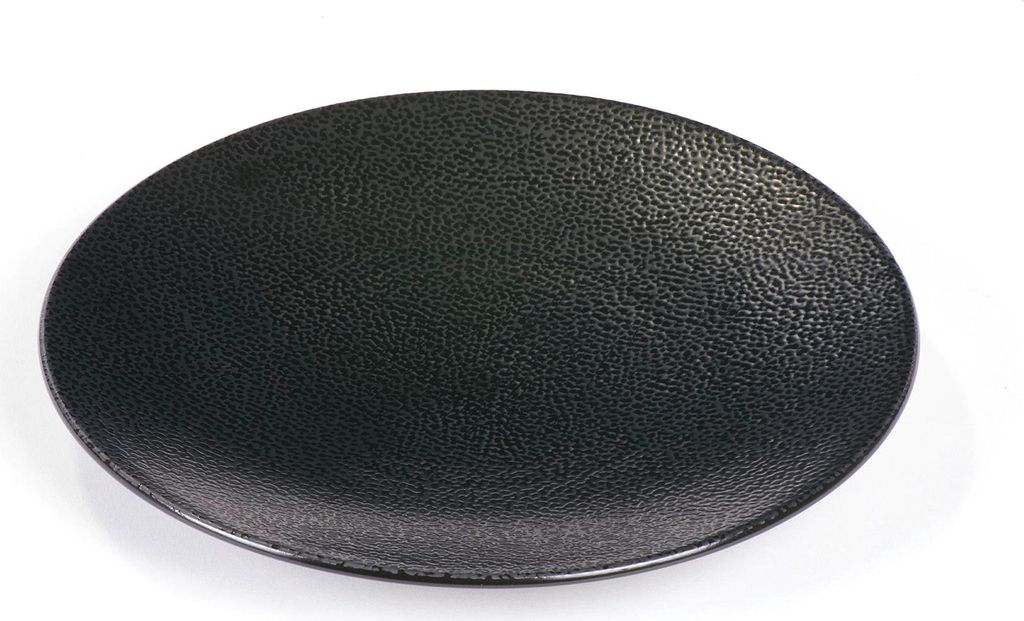 Talerz Kaori ray-look czarny / metaliczny, głęb. 27,5 cm, Zdjęcie produktu 