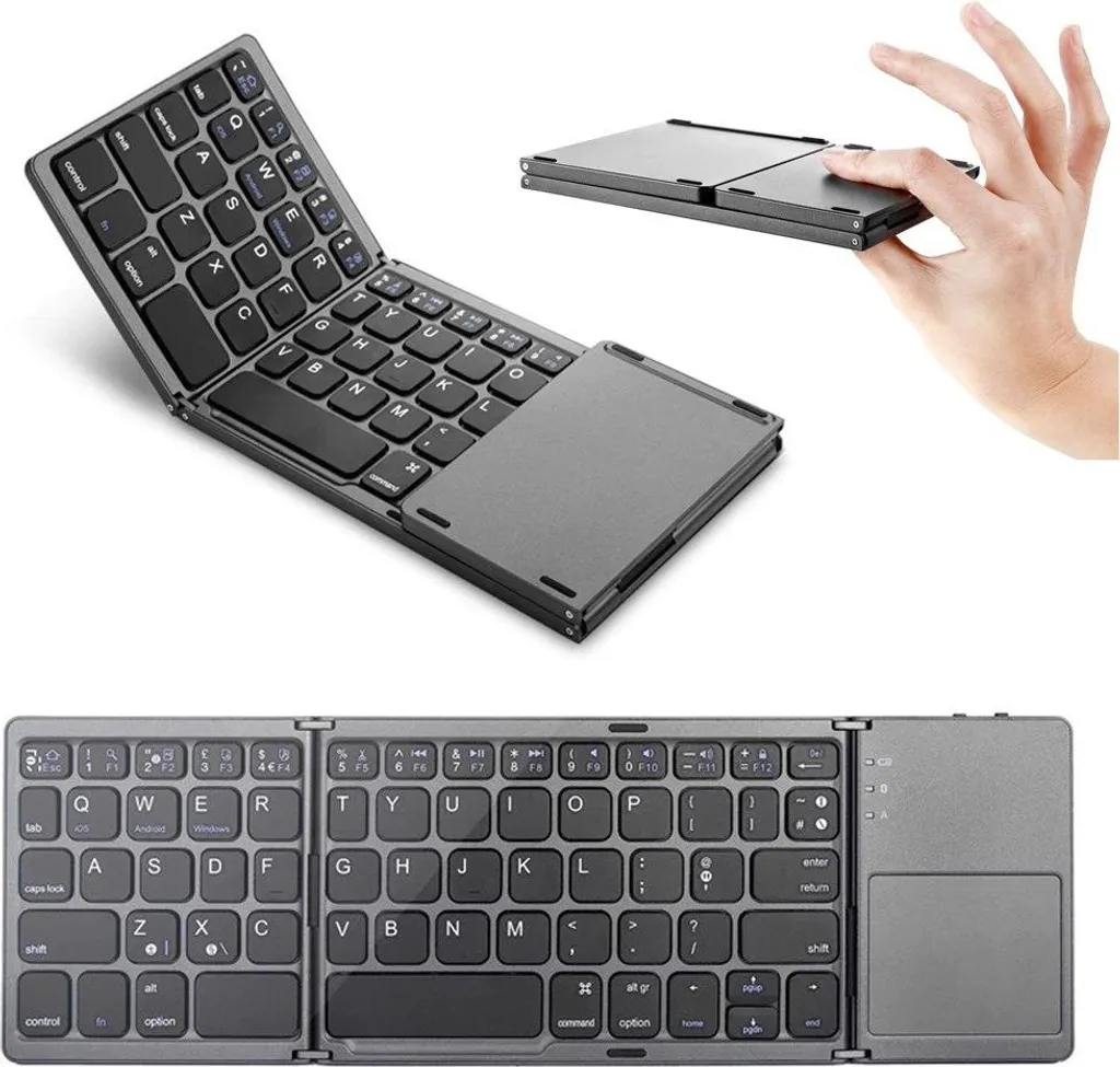 Clavier sans fil pliable portable et universel avec connexion Bluetooth