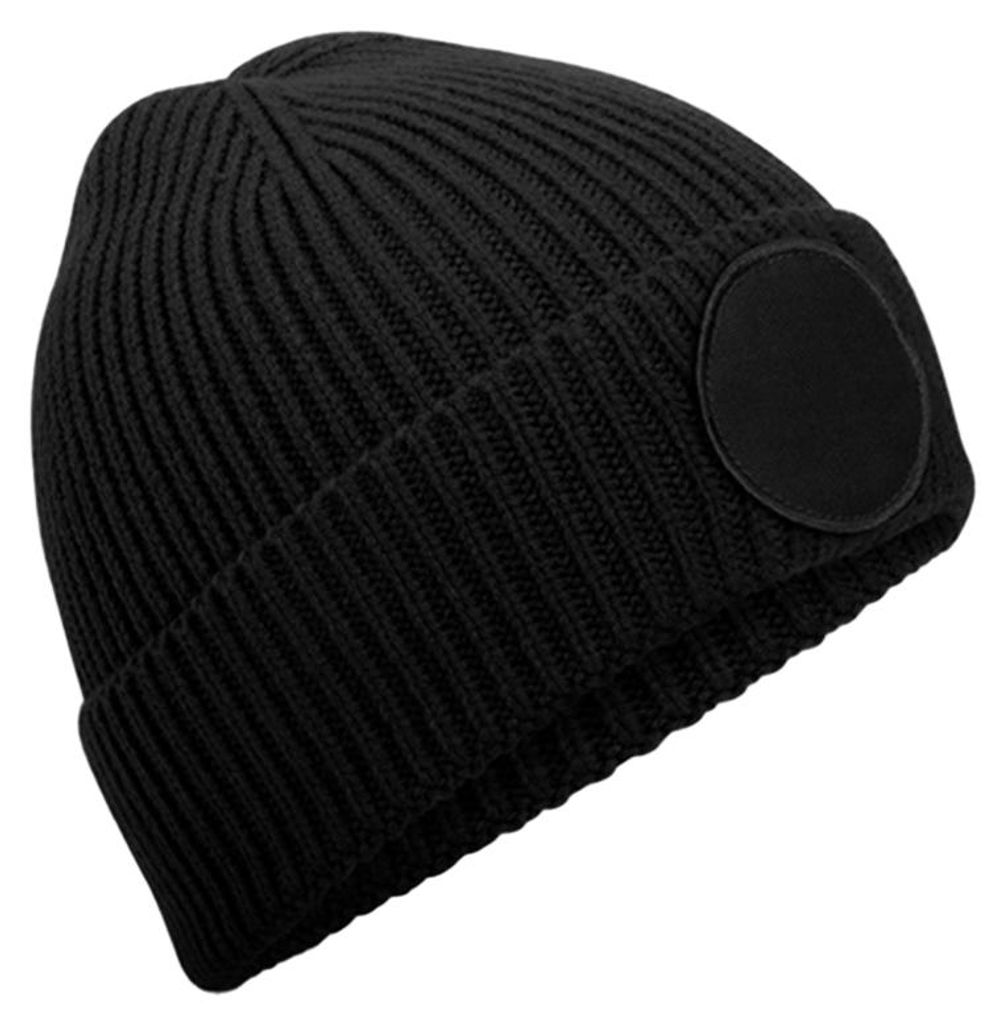Beechfield - Mütze Runder Aufnäher LT940 (Einheitsgröße) (Schwarz)