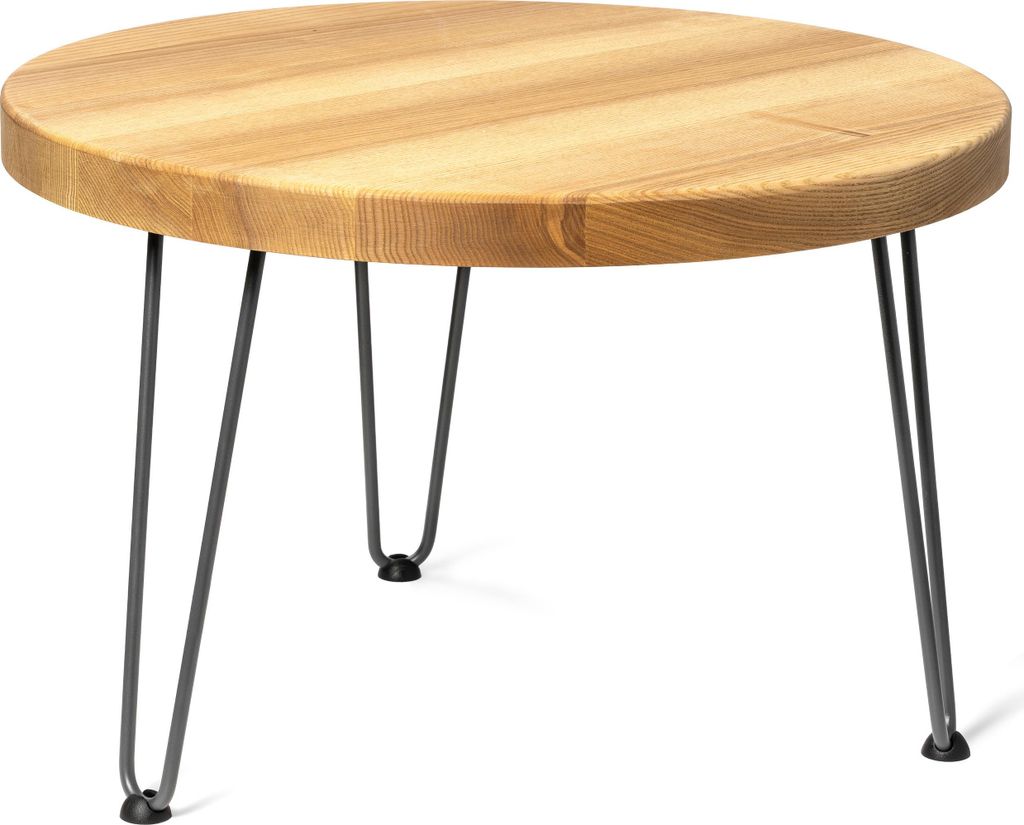 LAMO Manufaktur Couchtisch rund aus Holz 60 cm | Beistelltisch couch | Nachttisch Holz, Wohnzimmertisch klein, Kaffeetisch | Stärke: 40 mm, Farbe:...