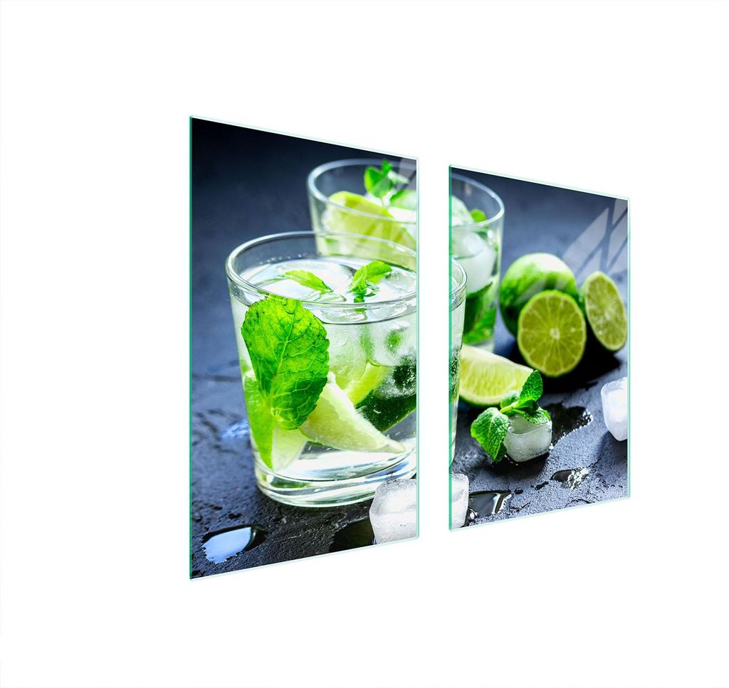 Glasschutzplatte Für Küche 65X52 Limette