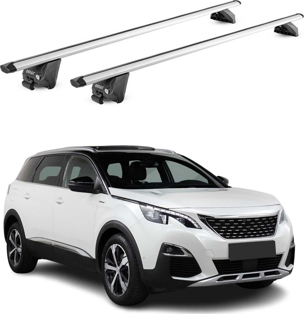 Barres de toit transversales pour Peugeot 5008 2017-2025 Image du produit 