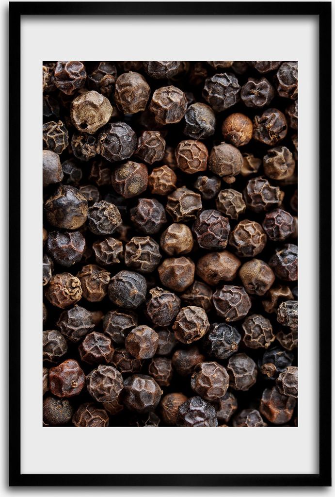 Bild - Bilderrahmen - 40 cm x 60 cm - MDF - Rahmen - Wandkunst - Körner von Pfeffer