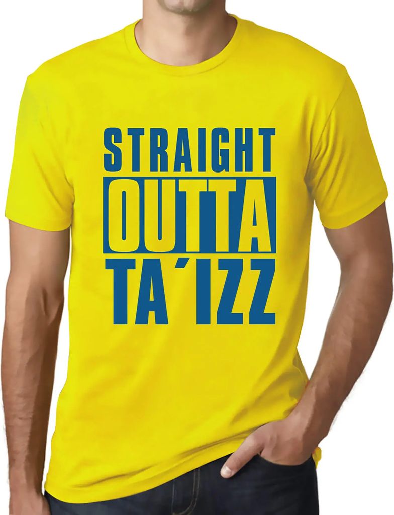 Herren Grafik T-Shirt Direkt aus Ta'izz – Straight Outta Ta'izz – Öko-Verantwortlich Vintage Jahrgang Kurzarm Lustige Druck Geburtstag Geschen...