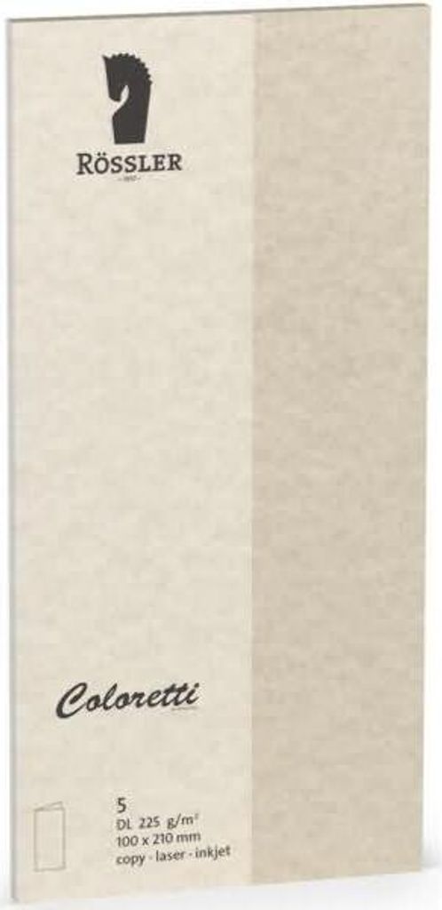 Doppelkarte Coloretti DL hoch VE=5 Stück Parchment Produktbild 