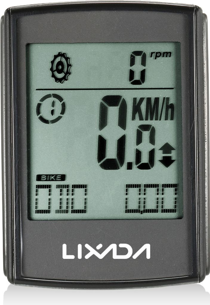 Lixada Multifunktionale 2-in-1 Wireless LCD Fahrrad Radfahren Computer Speed ??Cadence Wasserdicht