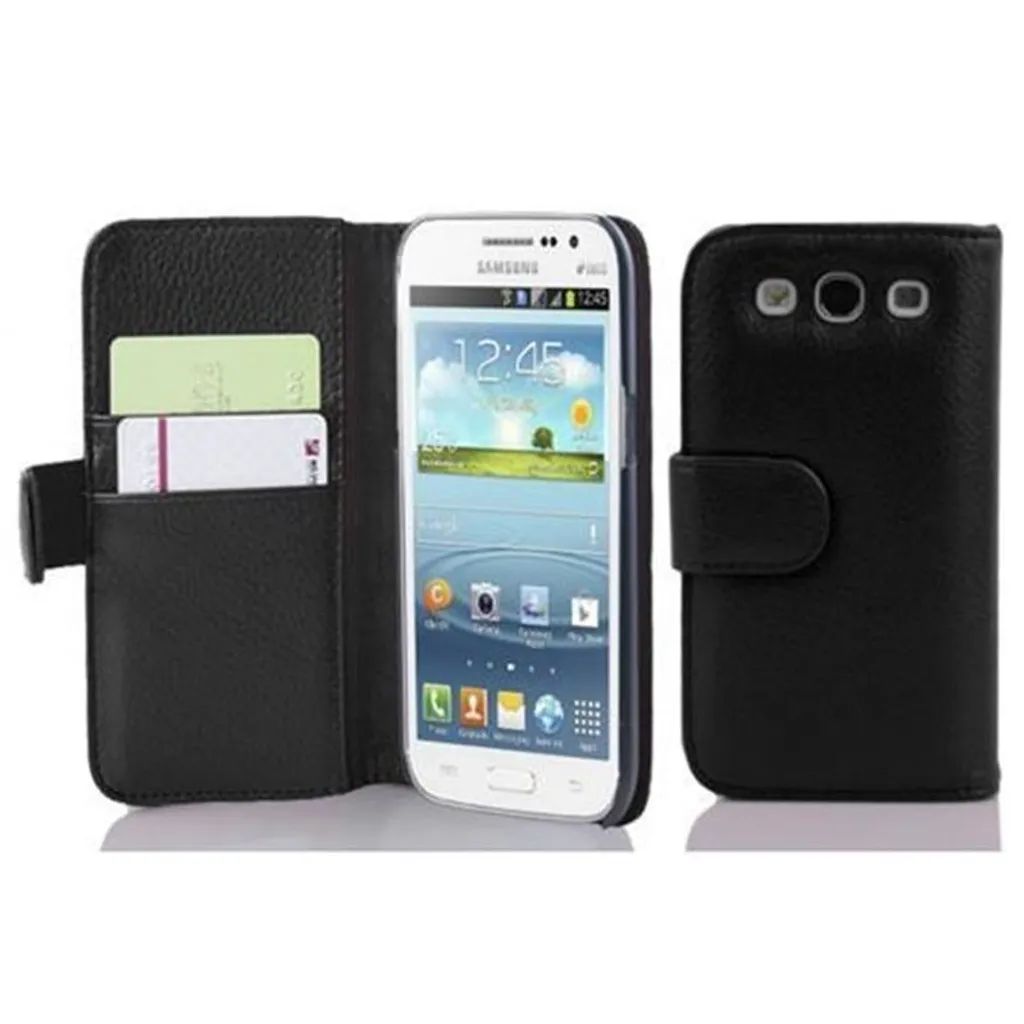 Cadorabo Cover Samsung Galaxy WIN Nero Similcuoio - Protezione Elegante