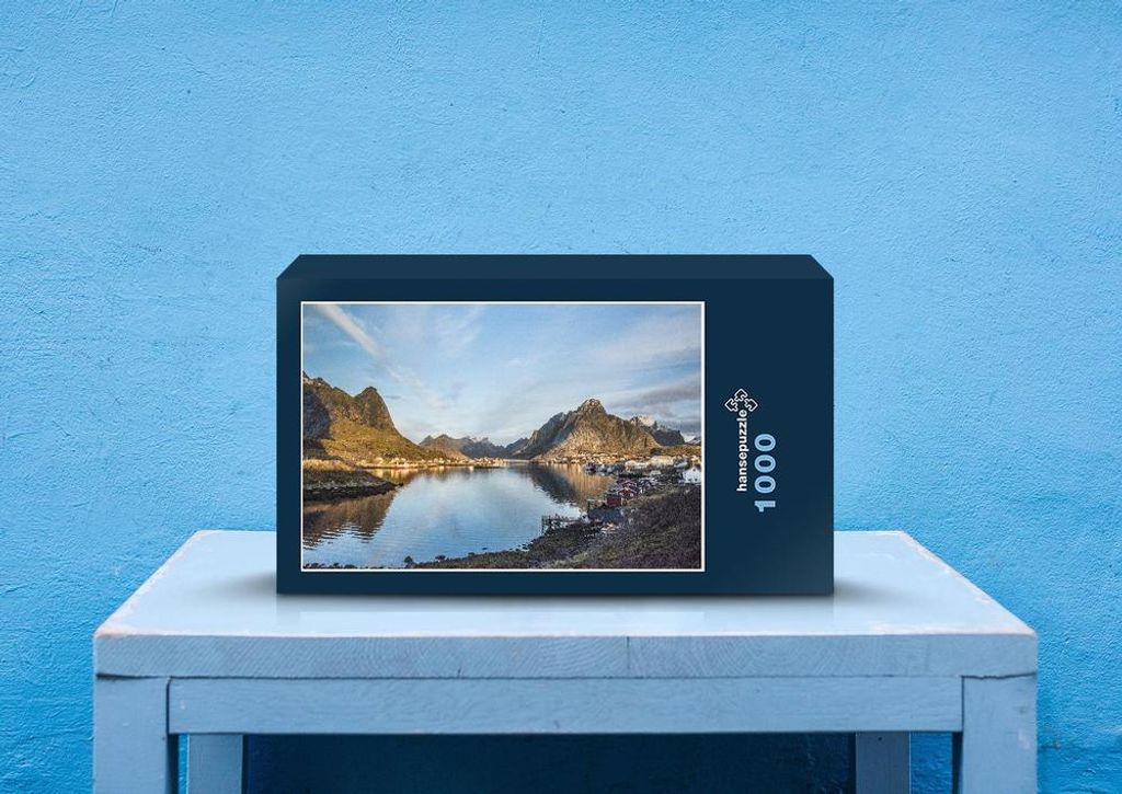 hansepuzzle 73295 - Lofoten Puzzle, 1000 Teile, Orte, 60,0 x 46,0cm mit hochwertiger Aufbewahrung, Kartonbox und wiederverschließbarem Beutel