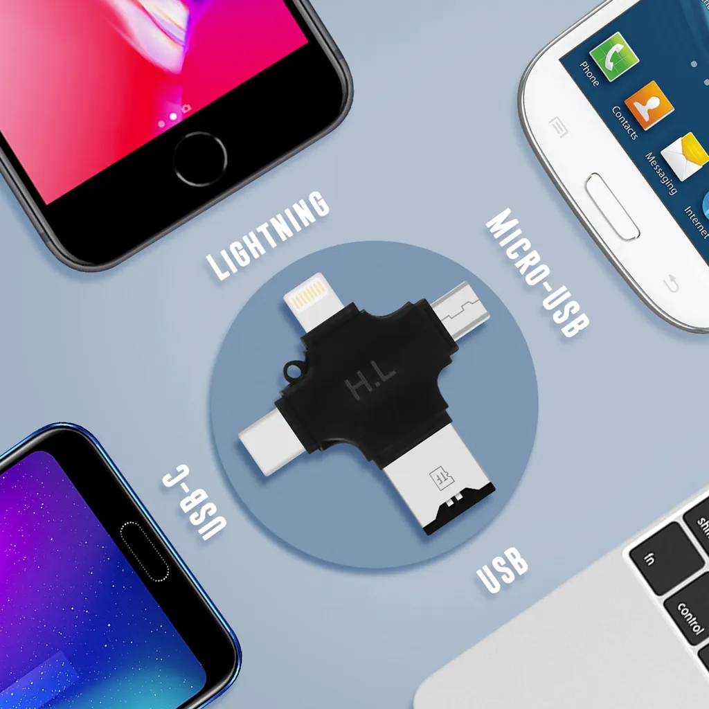 Solution Transfert Carte Micro-SD pour Smartphone et PC USB-C Noir - 3