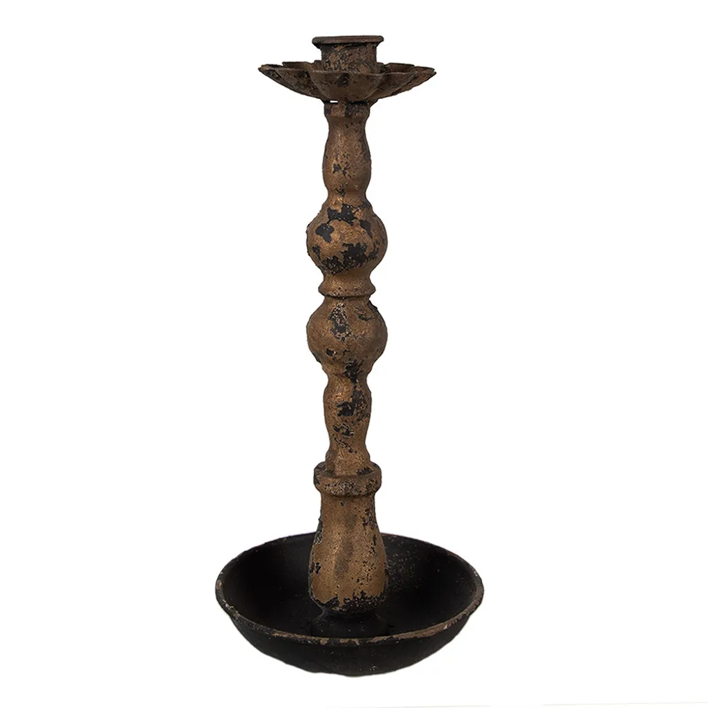 Chandelier centre de table noir 25 cm en fer pour ambiance chaleureuse