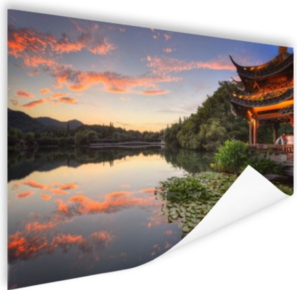 MuchoWow Poster Sonnenuntergang Hangzhou China 60x40 cm - Schlafzimmerdekoration