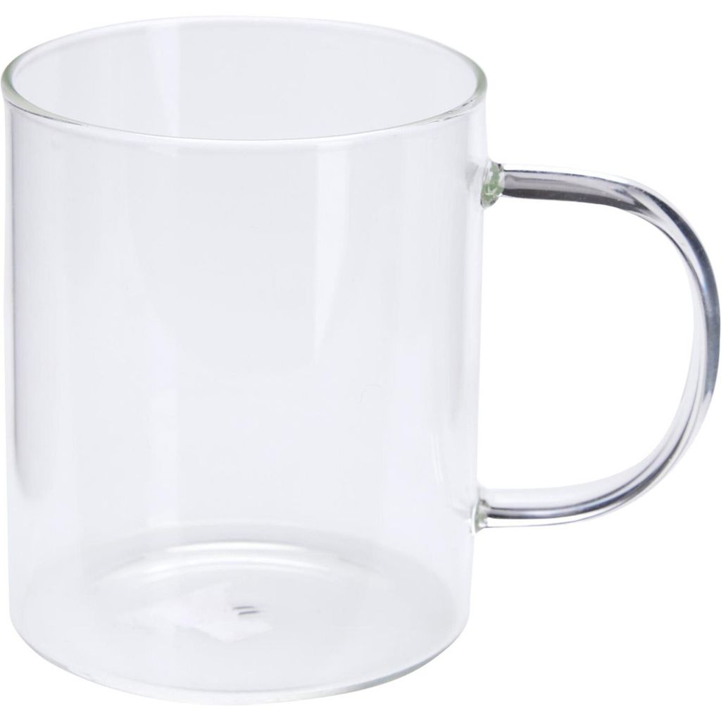 Glas mit Henkel für Kaffee und Tee